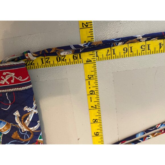 Vera Bradley Quilted Crossbody Bag Purse Nautical Print Adjustable Strap Small - Picture 7 of 7
